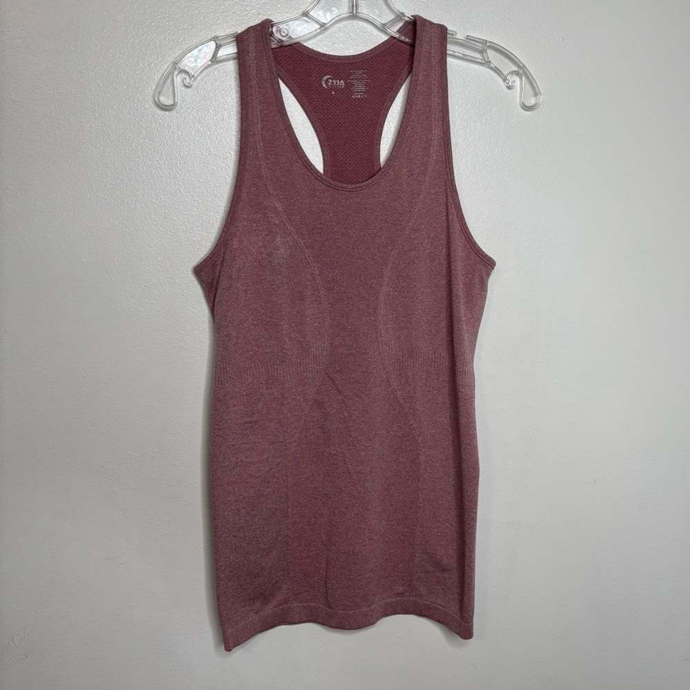 Zyia Active Mauve Pink Seamless Racerback Tank Top Women’s Small